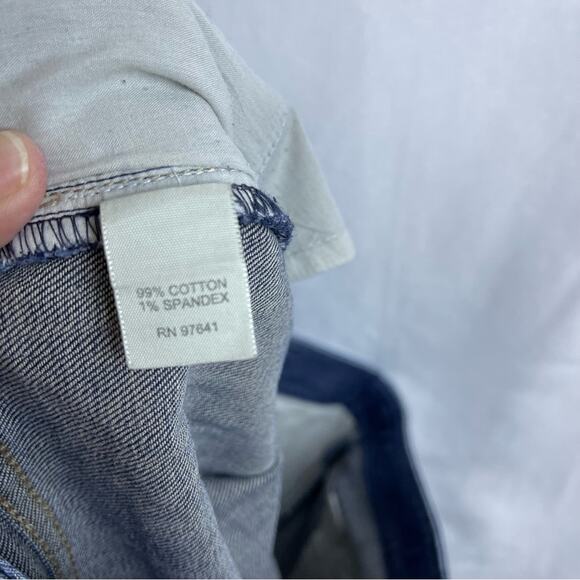 J.Jill Genuine Fit Below Waist Cropped Blue Denim Jean Capris Women’s Size 14p - Picture 6 of 8
